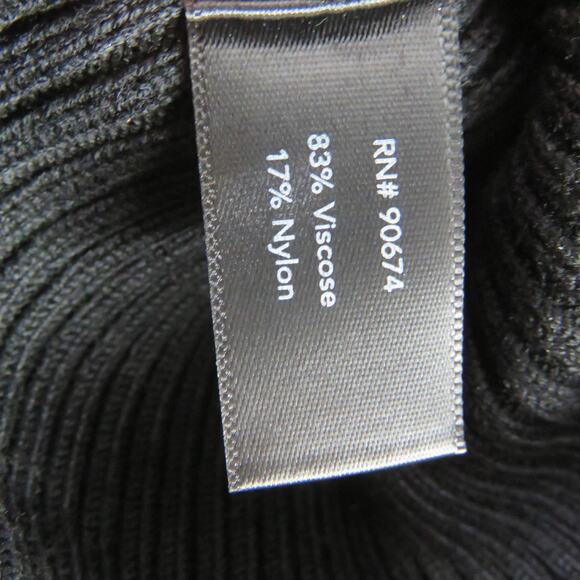 Boston Proper Black Ribbed Turtleneck Sweater Fitted Extra Small - Picture 8 of 8